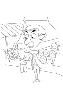 Mr Bean kleurplaat 3